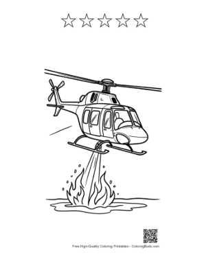 Thumbnail: Rescue Chopper for Kids Printable and 5 Star Outline