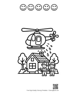Thumbnail: Rescue Chopper Printable and 5 Happy Face Outline