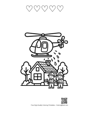 Thumbnail: Rescue Chopper Printable and 5 Heart Outline