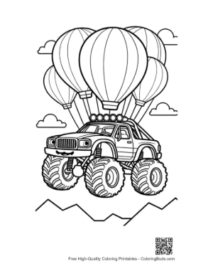 Thumbnail: Big Wheels Coloring Page Printable