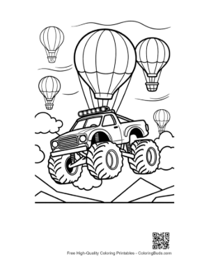 Thumbnail: Big Wheels Coloring Sheet Printable