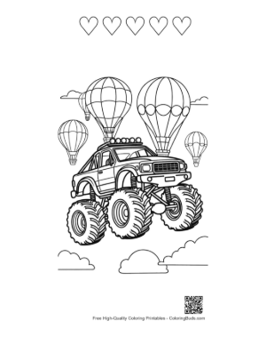 Thumbnail: Big Wheels Printable and 5 Heart Outline