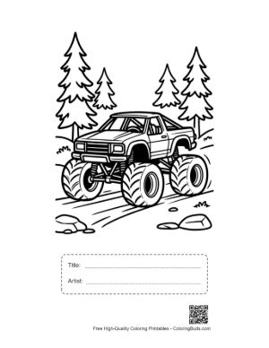 Thumbnail: Cute Big Wheels Printable with Title and Artist Box