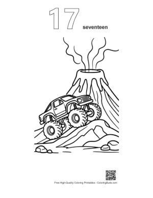 Thumbnail: Download Big Wheels Coloring Sheet Printable Outline Number 17