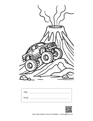 Thumbnail: Download Big Wheels Coloring Sheet Printable with Title and Artist Box