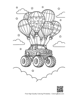Thumbnail: Free Big Wheels Coloring Sheet Printable