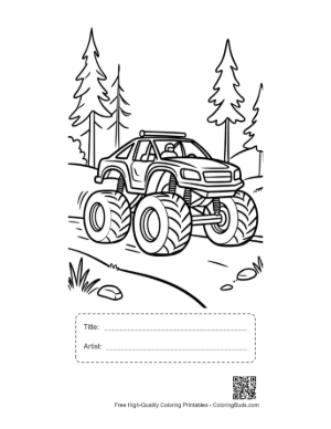 Thumbnail: Free Big Wheels for Kids Printable with Title and Artist Box
