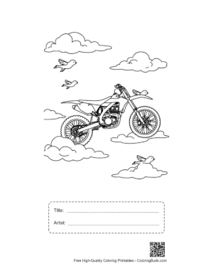 Thumbnail: Cute Dirt Bike Printable with Title and Artist Box