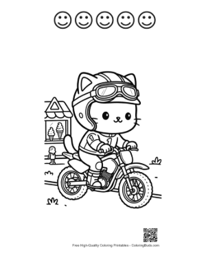 Thumbnail: Dirt Bike Printable and 5 Happy Face Outline