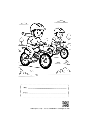 Thumbnail: Dirt Bike Printable with Title and Artist Box