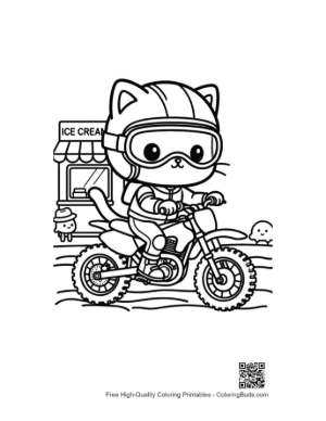 Thumbnail: Easy Dirt Bike Coloring Sheet Printable