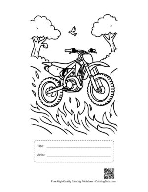 Thumbnail: Fast Dirt Bike Racing Through Wild Grass Printable with Title and Artist Box