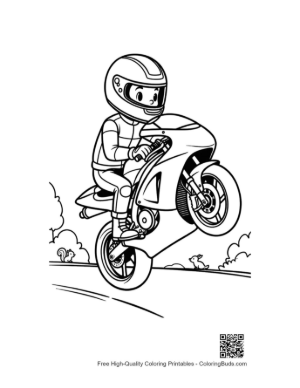 Thumbnail: Sport Bike Coloring Page Printable