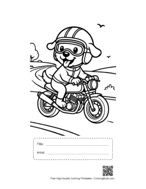 Thumbnail: Sport Bike Printable with Title and Artist Box