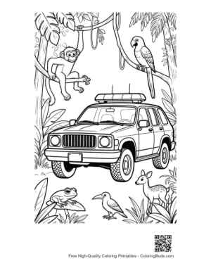 Thumbnail: Cute Police Cruiser Printable