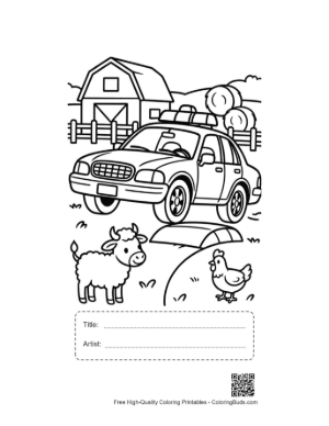 Thumbnail: Easy Police Cruiser for Kids Printable with Title and Artist Box