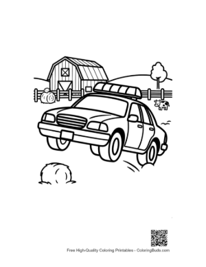 Thumbnail: Police Cruiser Responding to Farm Emergency Printable