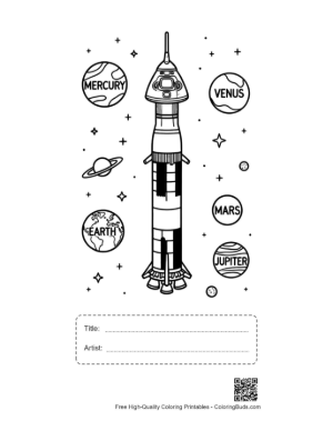 Thumbnail: Easy Saturn V Printable with Title and Artist Box
