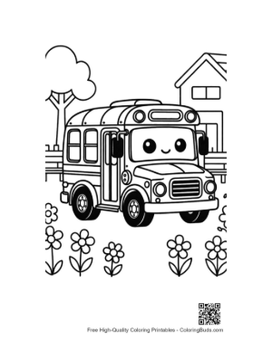 Thumbnail: Cute Yellow Bus Printable