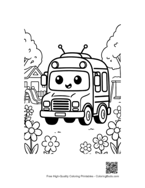 Thumbnail: Download Yellow Bus Coloring Page Printable