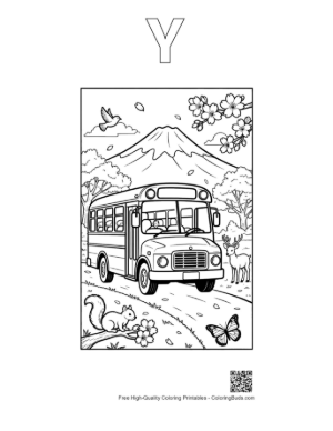 Thumbnail: Download Yellow Bus Printable Outline Alphabet Y