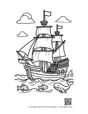 Thumbnail: Free Pirate Ship Coloring Sheet Printable