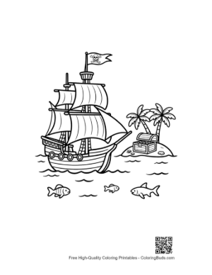 Thumbnail: Pirate Ship for Kids Printable