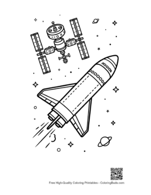 Thumbnail: Space Shuttle Coloring Sheet Printable