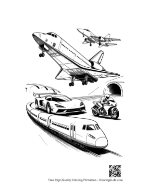 Thumbnail: Space Shuttle Launch Amid Speed Machines