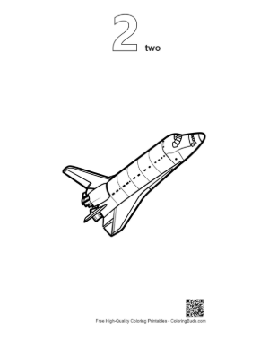 Thumbnail: Space Shuttle Launch Outline Printable Outline Number 2