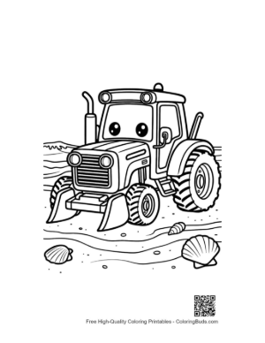 Thumbnail: Free Farm Tractor for Kids Printable