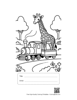Thumbnail: Cute Steam Engine Printable with Title and Artist Box