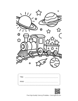 Thumbnail: Easy Steam Engine for Kids Printable with Title and Artist Box