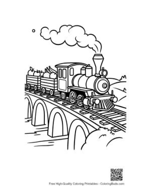 Thumbnail: Easy Steam Engine to Color Printable