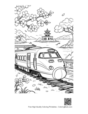 Thumbnail: Free Bullet Train Printable