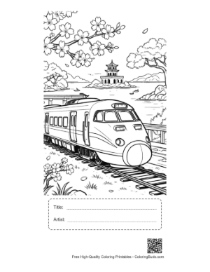 Thumbnail: Free Bullet Train Printable with Title and Artist Box