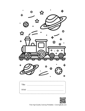 Thumbnail: Steam Engine Printable with Title and Artist Box