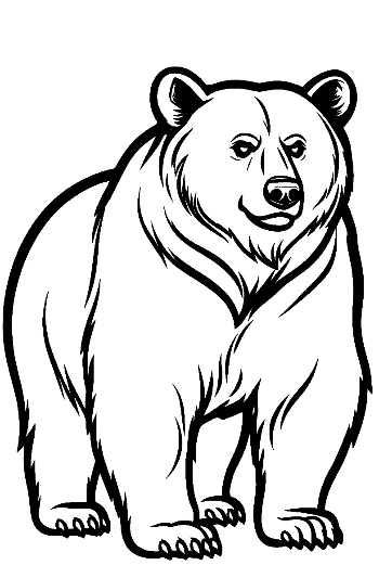 Mighty Grizzly Bear Standing Tall