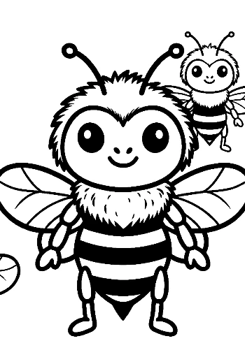 Adorable Big and Little Bumble Bees