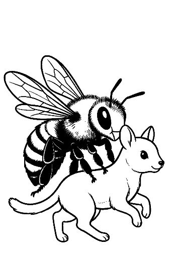 Bee Riding Kitten