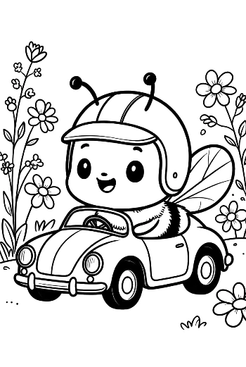 Free Honey Bee Coloring Page Printable