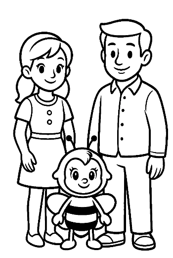 Honey Bee Family Portrait