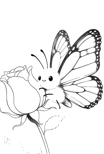 Free Monarch Butterfly Coloring Page Printable