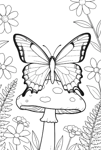 Free Swallowtail Butterfly Coloring Page Printable