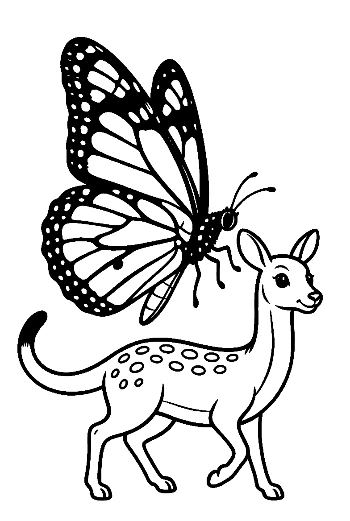 Monarch Butterfly on Gentle Fawn