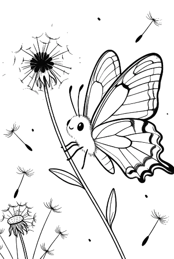 Swallowtail Butterfly to Color Printable