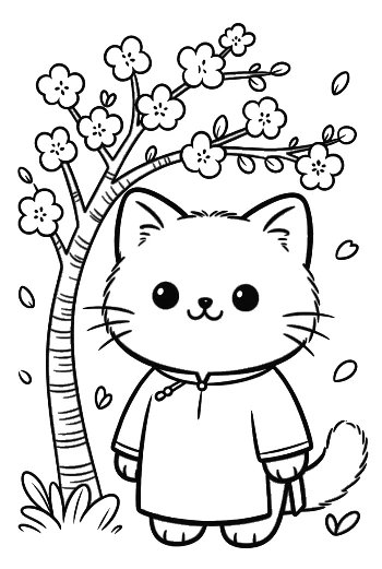 British Shorthair Cat Dressed as a Nurse by an Ambulance Printable