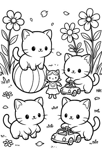 Chibi Cats Printable