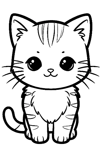 Cute Chibi Tabby Kitten