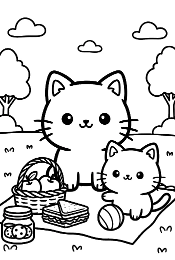 Easy Chibi Cats Printable